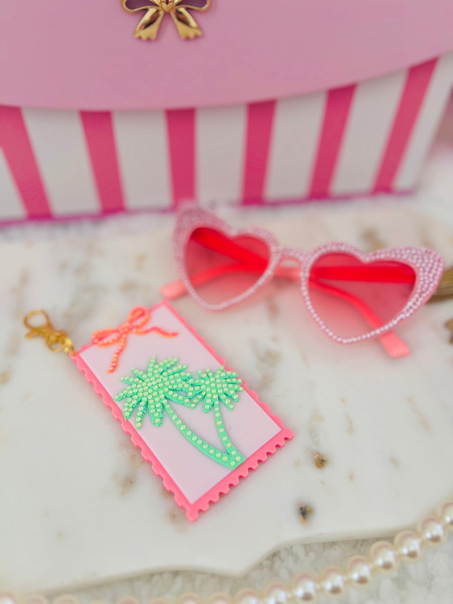 Palm Paradise Bag Charm | Keychain