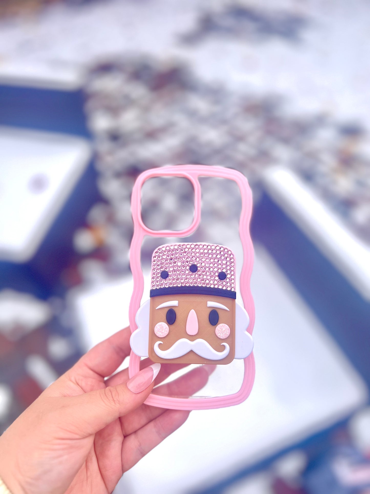 Sparkly Pink Nutcracker Phone Grip