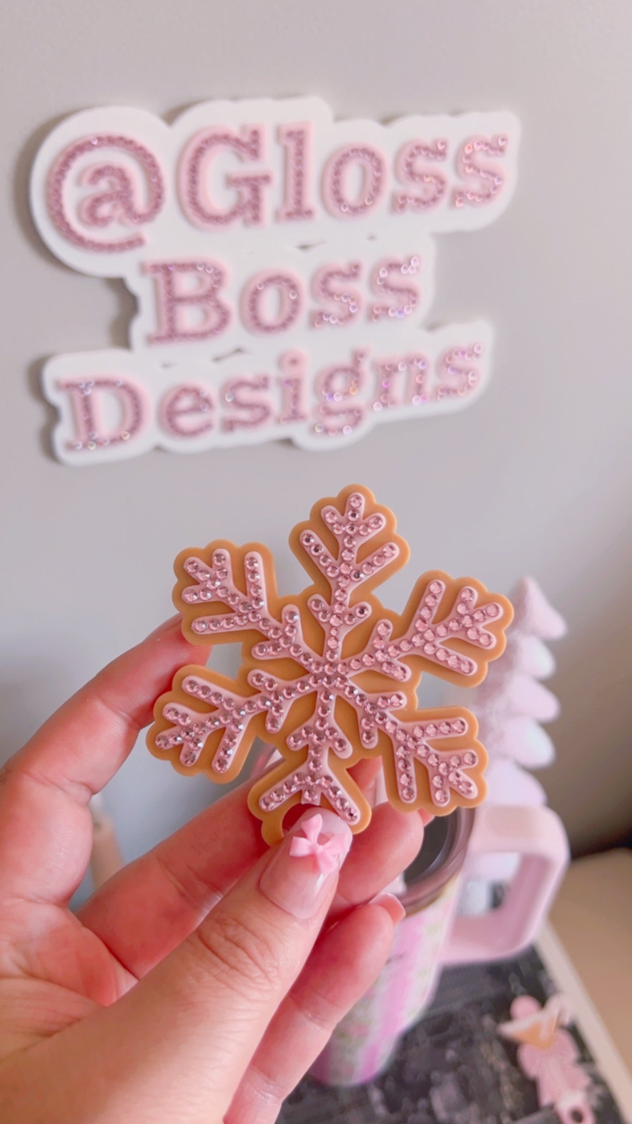 Luxury Snowflake Lid Topper | 40oz | Stanley
