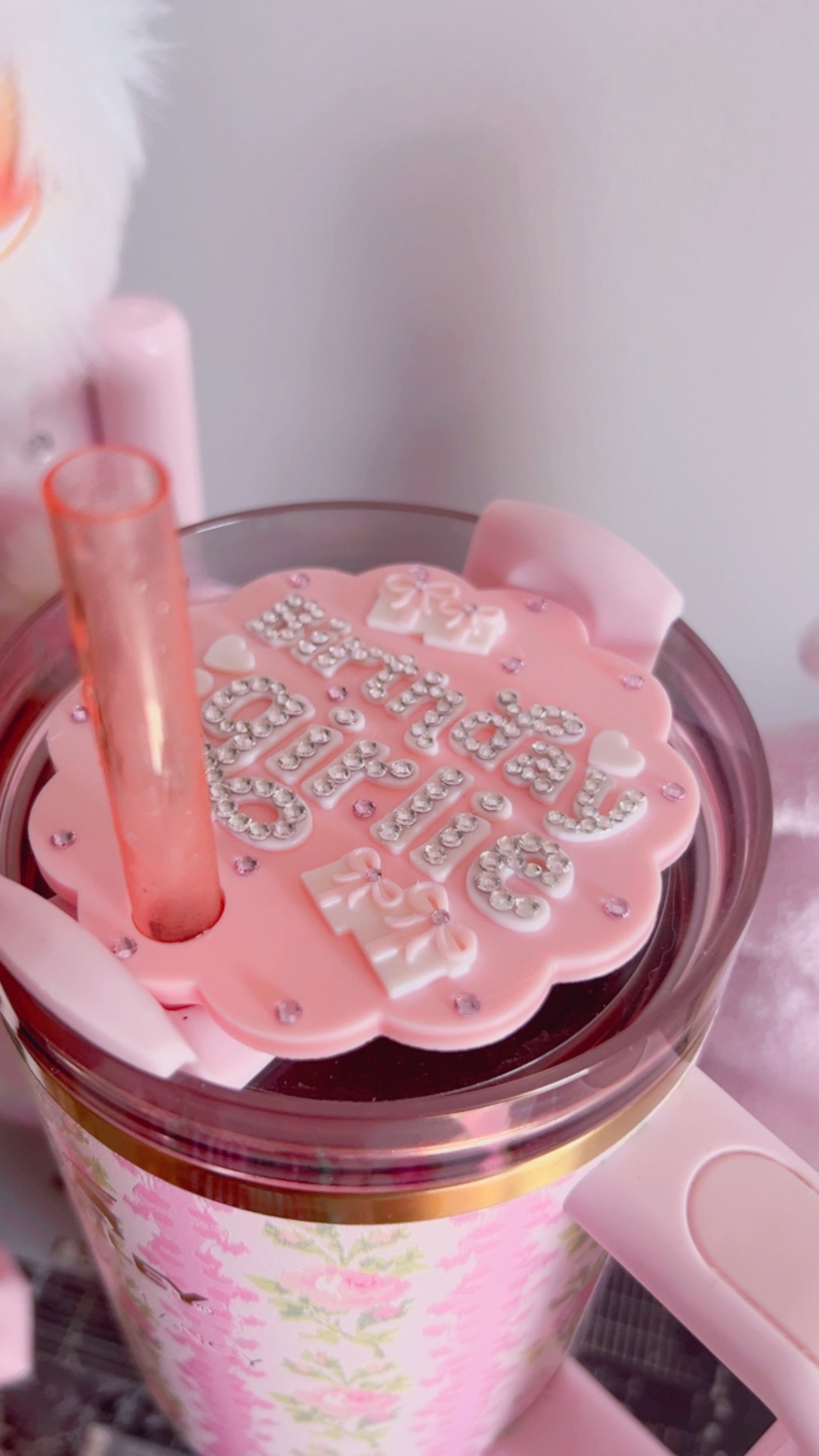 Luxury Stanley Lid Topper | Birthday Girlie