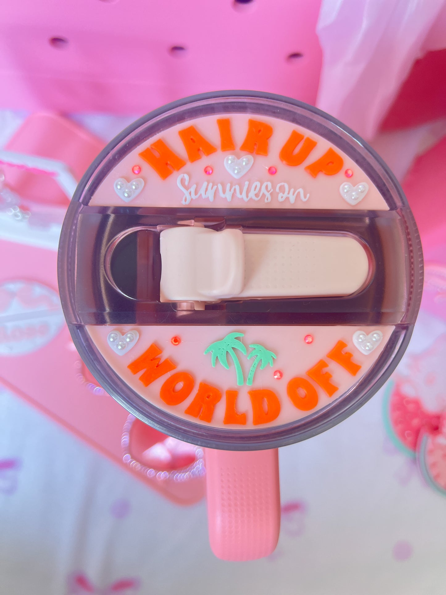 Stanley ProTour Lid Topper | Hair Up, Sunnies on & World Off | Sparkly | Summer Topper