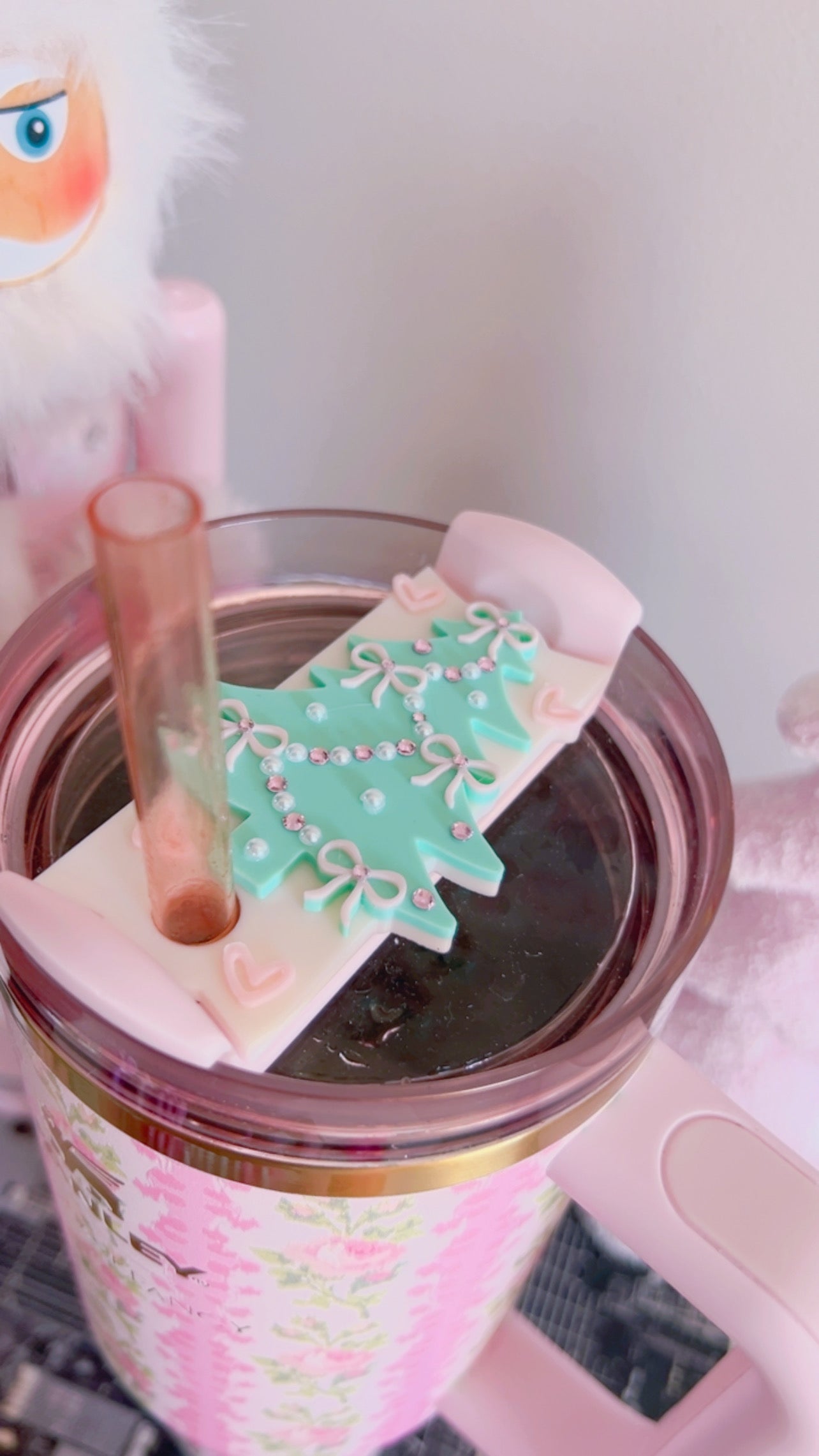 The OG Luxury Christmas Tree Lid Topper With Bows | 20oz, 30oz & 40oz | Stanley