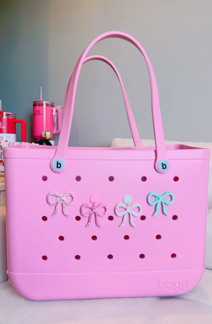 Bogg Bag / Simple Modern Beach Bag Bow | Sparkly Bow