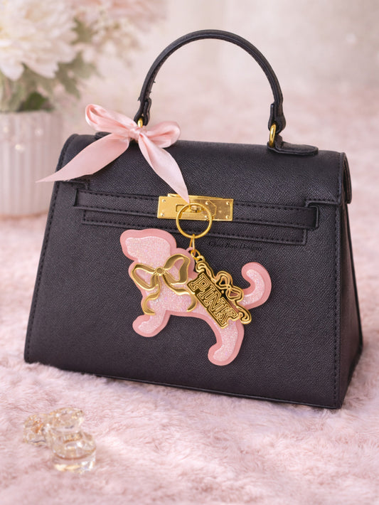 Pink dog bag charm | with add on charm options