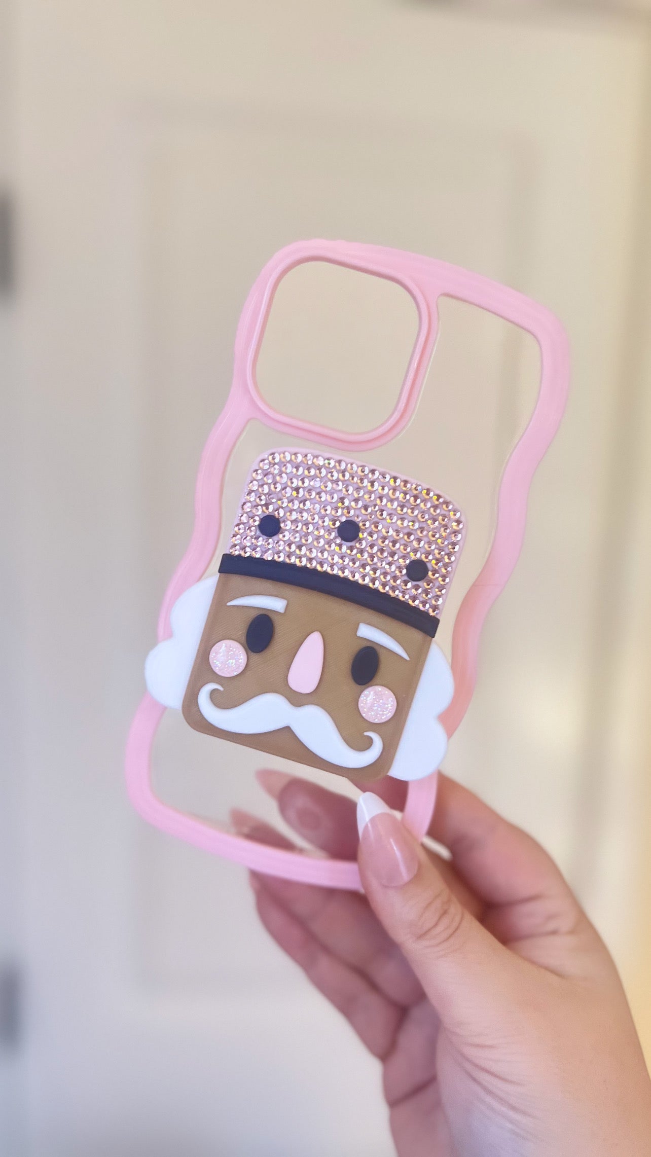 Sparkly Pink Nutcracker Phone Grip