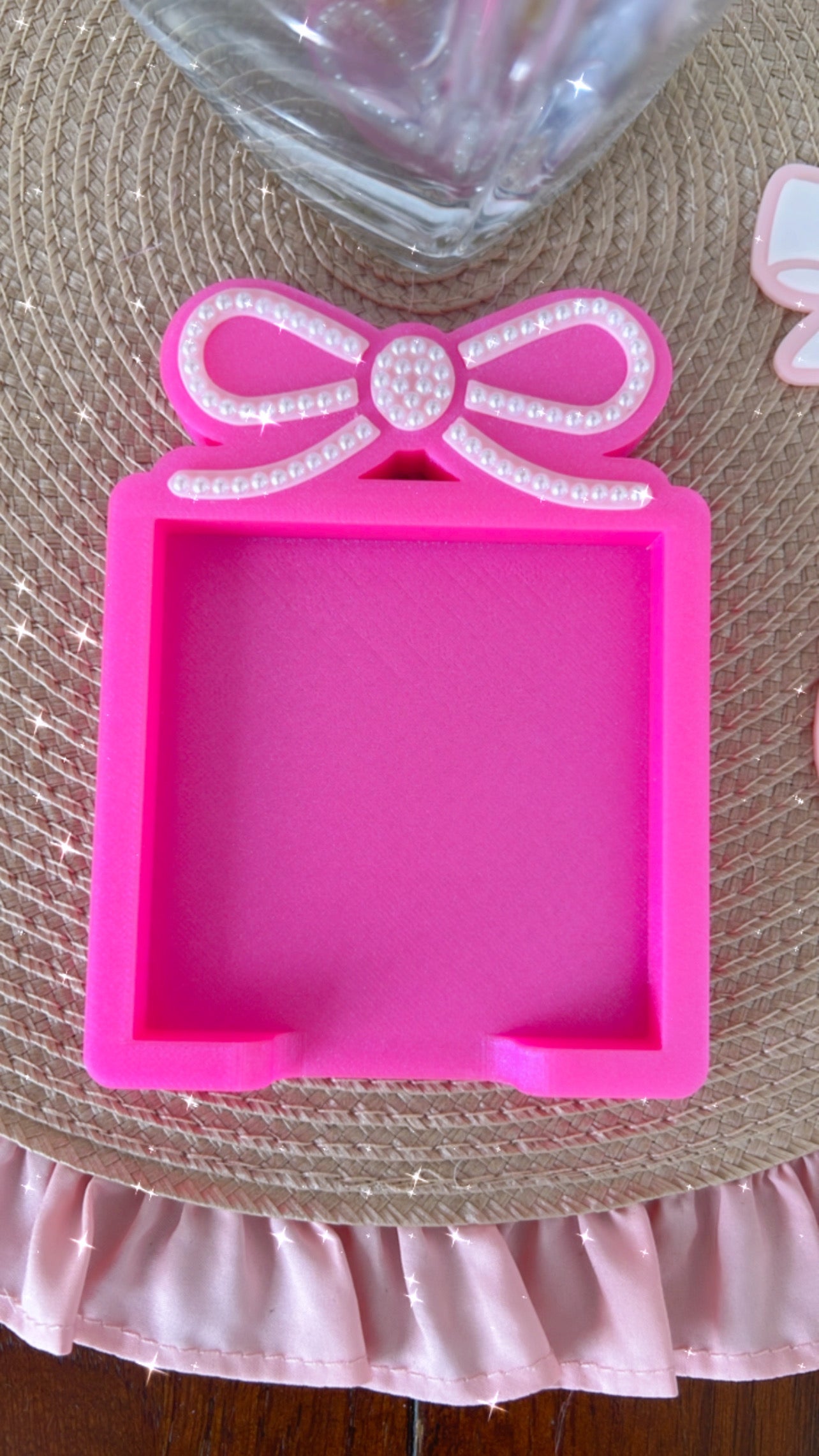✨ Bow Bliss Sticky Note Holder + Customizable Stencil ✨