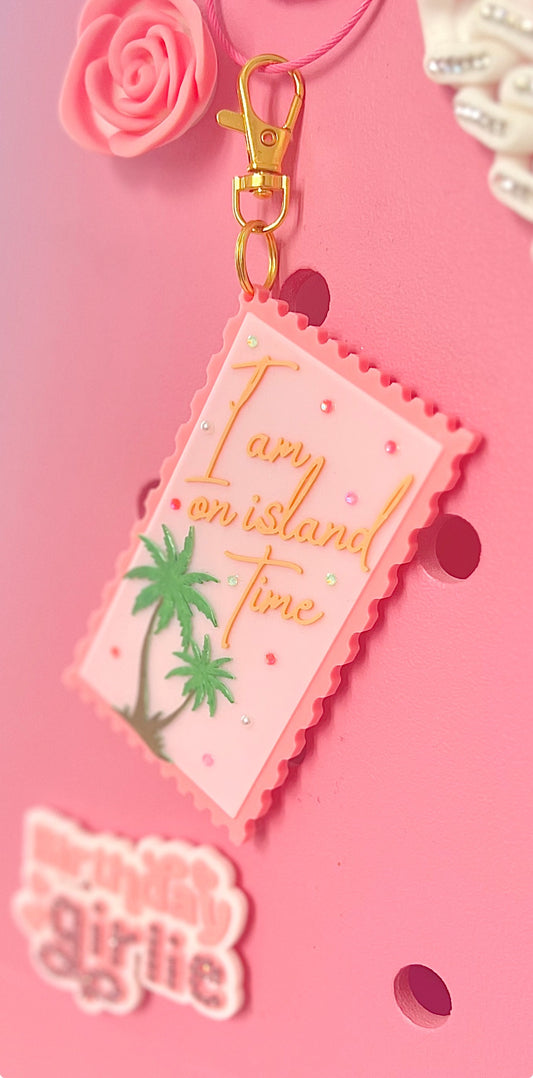 I am on Island Time Bag Charm | Keychain