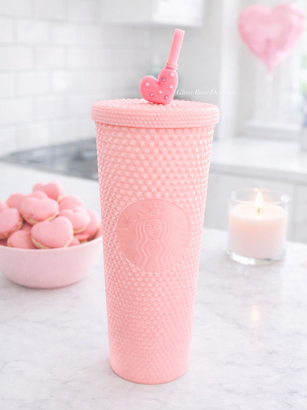 Sweetheart Macaron Straw Topper