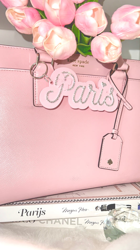 Paris Bow Bag Charm | Sparkle | Horizontal