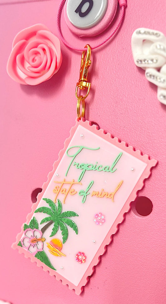 Tropical State Of Mind Bag Charm | Keychain