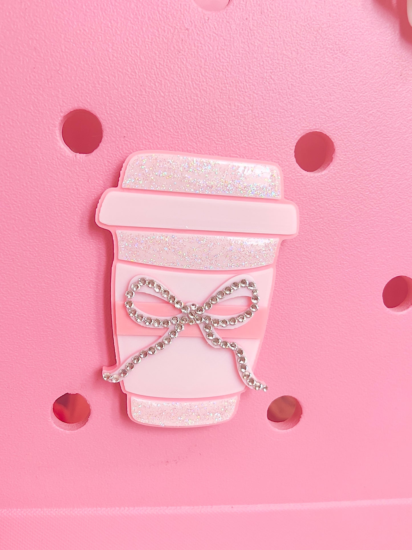 Coquette Coffee To Go Bogg Bag & Simply Southern Compatible Charm | Charm ONLY