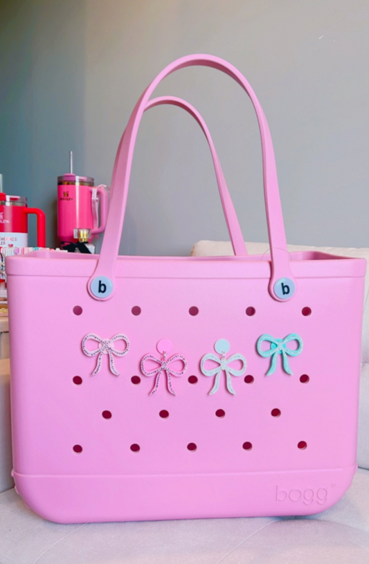 Bogg Bag / Simple Modern Beach Bag Bow | Sparkly Bow