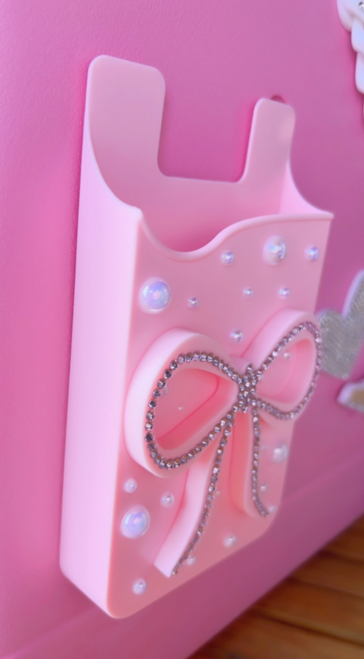 Bogg Bag Phone Holder | Sparkly Bow & Faux Pearls